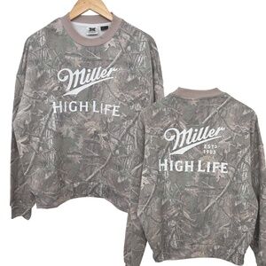 NWOT Miller High Life Camo Sweatshirt Men’s Small